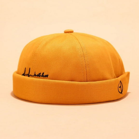 Herrnalise Men Women Hat Cap Casual Docker Sailor Mechanic Brimless Solid Color Hat