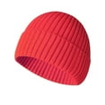 thumbnail image 1 of Herrnalise Men's And Women's Breathable Warm Windproof Winter Knitting Flanging Pullover Hat, 1 of 3