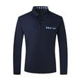thumbnail image 1 of Herrnalise Men's Casual Henley Shirt Fashion Long Sleeve Slim Fit Golf Shirt For Spring Fall Winter, Business Elegant Tops For Males, 1 of 9