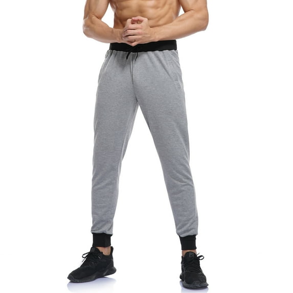 Herrnalise Men's Casual Joggers Pants Sweatpants Cotton Cargo Pants,Sport Training Tapered Sweatpants,Casual Athletics Joggers for Running For Gray,XL