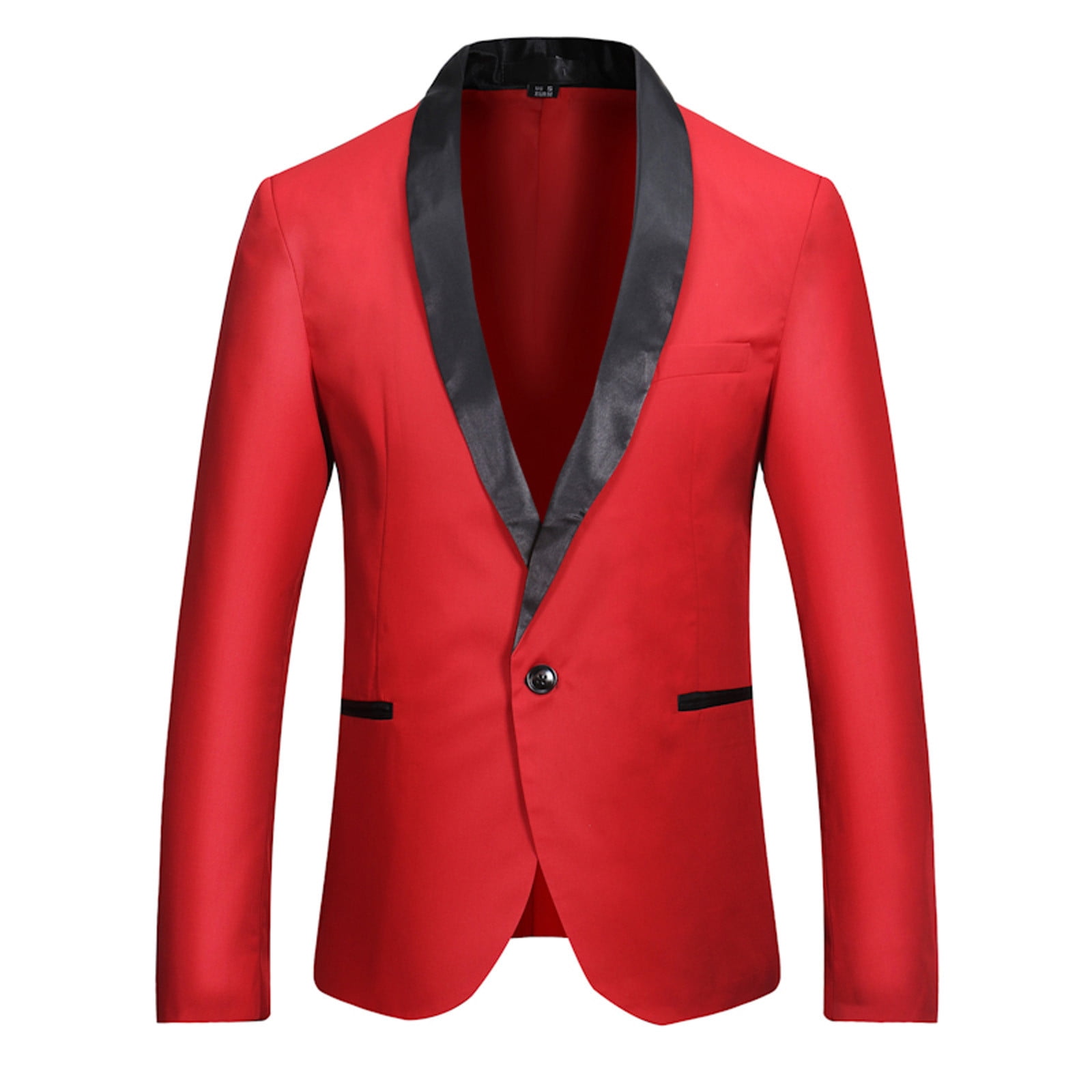 Herrnalise Men's Colorblocked One Button Suit Jacket Stylish Dinner ...