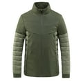 thumbnail image 1 of Herrnalise Men's Fashion Jacket Stand Collar Lightweight Padded Jacket Winter Warm Jacket Casual Coat Olive Green, 1 of 6