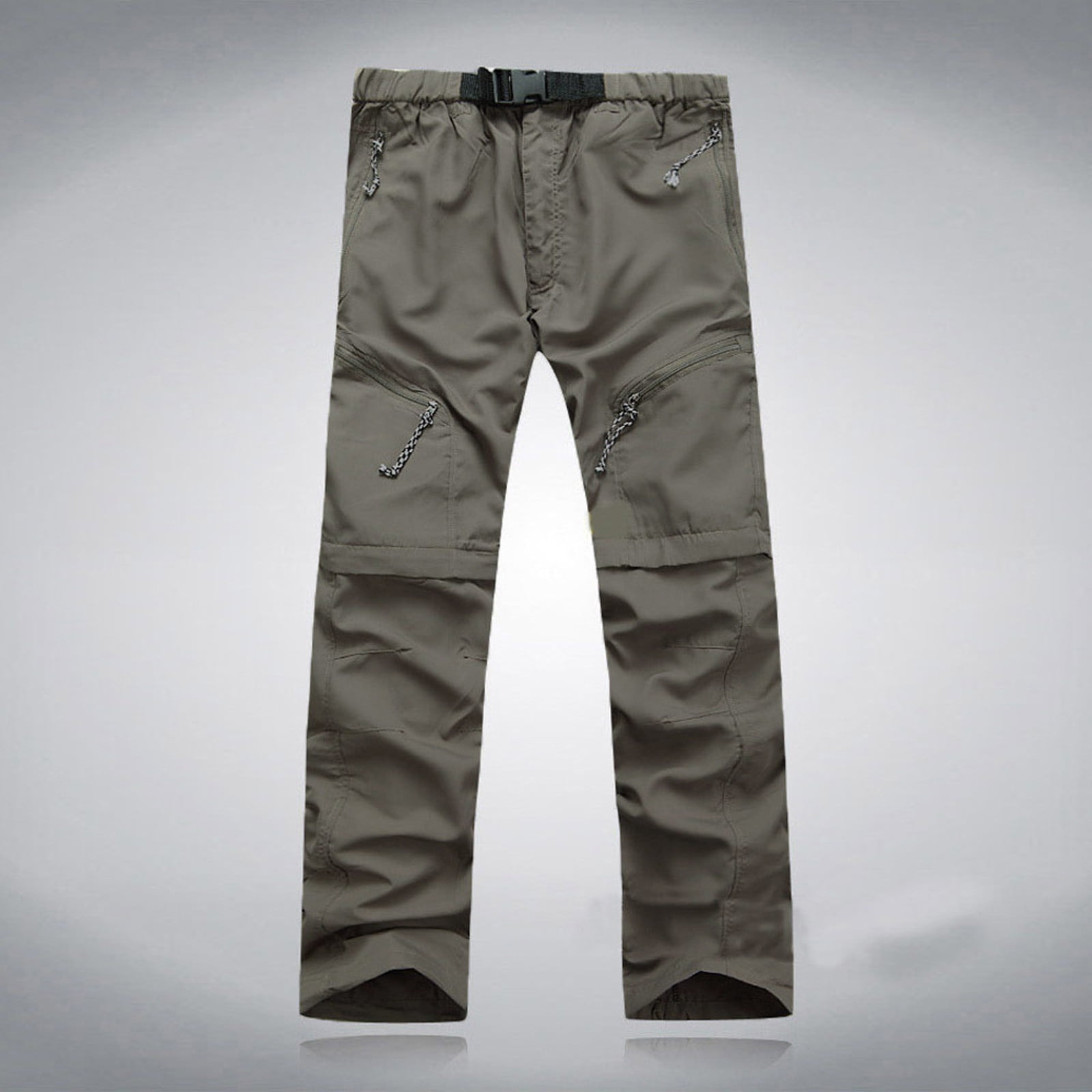 Herrnalise Men's Hiking Pants Convertible Quick Dry Lightweight Zip Outdoor  Fishing Travel Safari Pants Detachable Short Trousers For Khaki,S