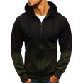 thumbnail image 1 of Herrnalise Men's Jacket Casual Patchwork Pullover Slim Fit Hoodie Outwear Blouse Sweatshirt Long Sleeves Cover Up Warm Coat Green, 1 of 5