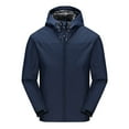 thumbnail image 1 of Herrnalise Men's Jacket Mountain Waterproof Ski Jacket Warm Winter Waterproof Windbreaker Hooded Raincoat Snowboarding Sweatshirt Dark Blue, 1 of 3