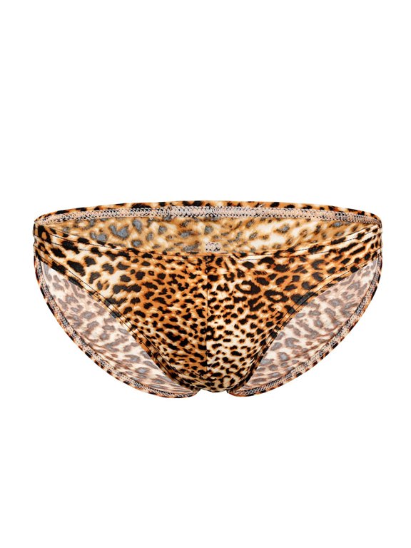 Men's Jockstrap Underwear Low Waist Leopard Print Sexy Breathable Briefs Breathable Underpants Sexy Underwear Set For Men For Yellow,M