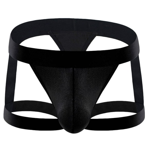 Herrnalise Men's Jockstrap Underwear Men Casual Solid Hollow-carved Design Sexy Breathable Low Waist Underwear Pants Sexy Underwear Set For Men For Black,M