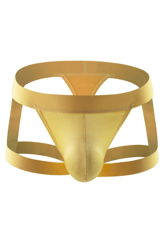 Men's Jockstrap Underwear Men Casual Solid Hollow-carved Design Sexy Breathable Low Waist Underwear Pants Sexy Underwear Set For Men For Gold,2XL