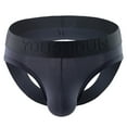 thumbnail image 1 of Herrnalise Men's Jockstrap Underwear Men Casual Solid Hollow-carved Design Sexy Breathable Low Waist Underwear Pants Sexy Underwear Set For Men For Gray,M, 1 of 2