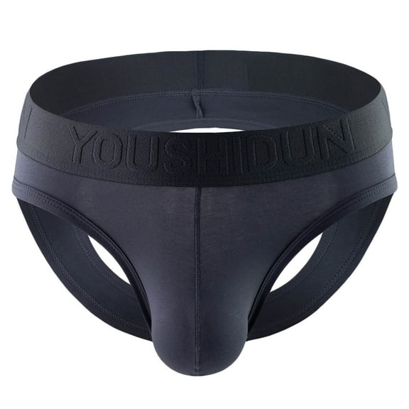 Herrnalise Men's Jockstrap Underwear Men Casual Solid Hollow-carved Design Sexy Breathable Low Waist Underwear Pants Sexy Underwear Set For Men For Gray,XL
