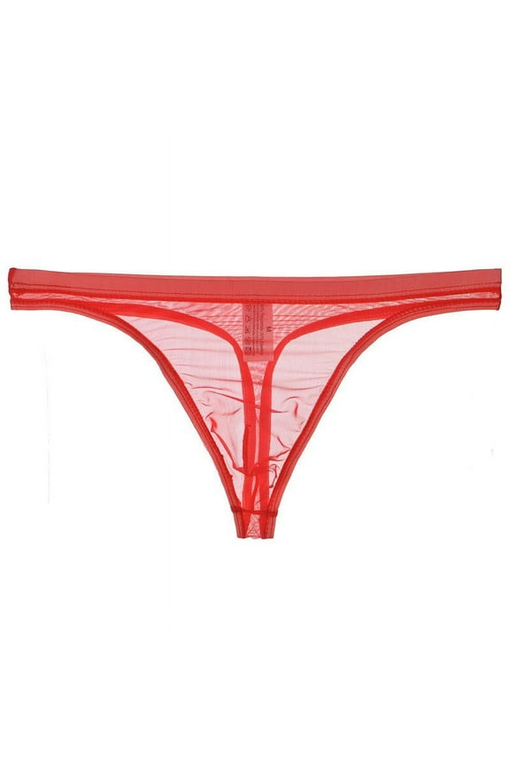 Men's Jockstrap Underwear Thong Mesh Comfortable Sweat-absorbing Ultra-thin Underwear Sexy T-shirt Sexy Underwear Set For Men For Red,L