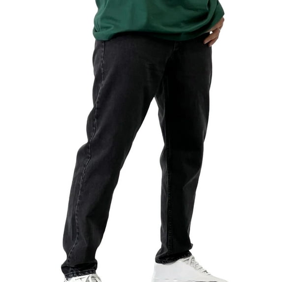 Herrnalise Men's Joggers Cargo Pants Casual Denim Cotton Straight Ripped Hole Full Length Pants Ripped Denim Pants for Men For Black,L