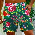 thumbnail image 1 of Herrnalise Men's Shorts Casual Chinese Traditional Northeast Floral Gown Print Elastic Waist Drawstring Lightweight Summer Beach Shorts, 1 of 1