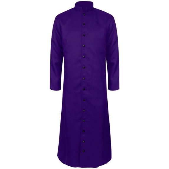 Herrnalise Men's Steampunk Vintage Tailcoat Jacket, Gothic Renaissance Pirate Costume, Medieval Victorian Halloween Tuxedo Coats Purple,S