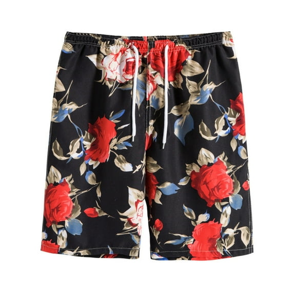 SDJMa Men's Survivor Belted Cargo Fashion Men's Elastic Waistband Beam Beach Line Belt Casual Sports Shorts