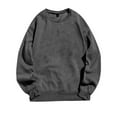 thumbnail image 1 of Herrnalise Men's Sweatshirt Winter Long Sleeve Solid Color Contrast Design Sweater Cardigan Comfort Colors Sweatshirts For Men, 1 of 2