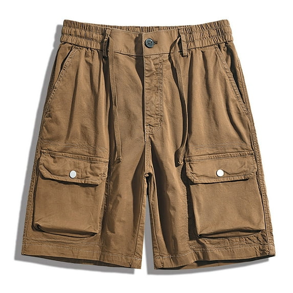 Herrnalise Men's Tactical ShortsCargo pants for men Casual Solid color Shorts Pocket Drawstring Elastic Waist Sport Shorts
