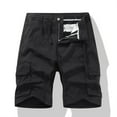 thumbnail image 1 of Herrnalise Men's Tactical ShortsCargo pants for men Solid Zipper Button closure Cargo Shorts Pocket Drawstring Elastic Waist beach shorts, 1 of 3