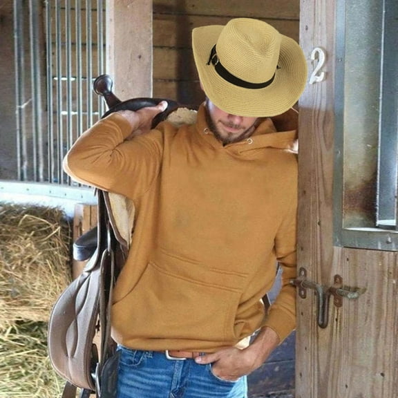 Herrnalise Men's Western Hat Sun Ladies Beach Hat Sun Hat Women