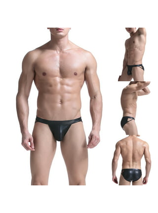 Men's Underwear Men's Boxer Briefs Leather Briefs Sexy Big Bag