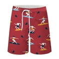 thumbnail image 1 of Herrnalise Mens Boys Short 80s 90s Vintage Swim 7" Trunks Comfy Hawaiian style Shorts Quick Dry Swim Suits Board Shorts Sport Shorts with Stretch for Men Red, 1 of 4