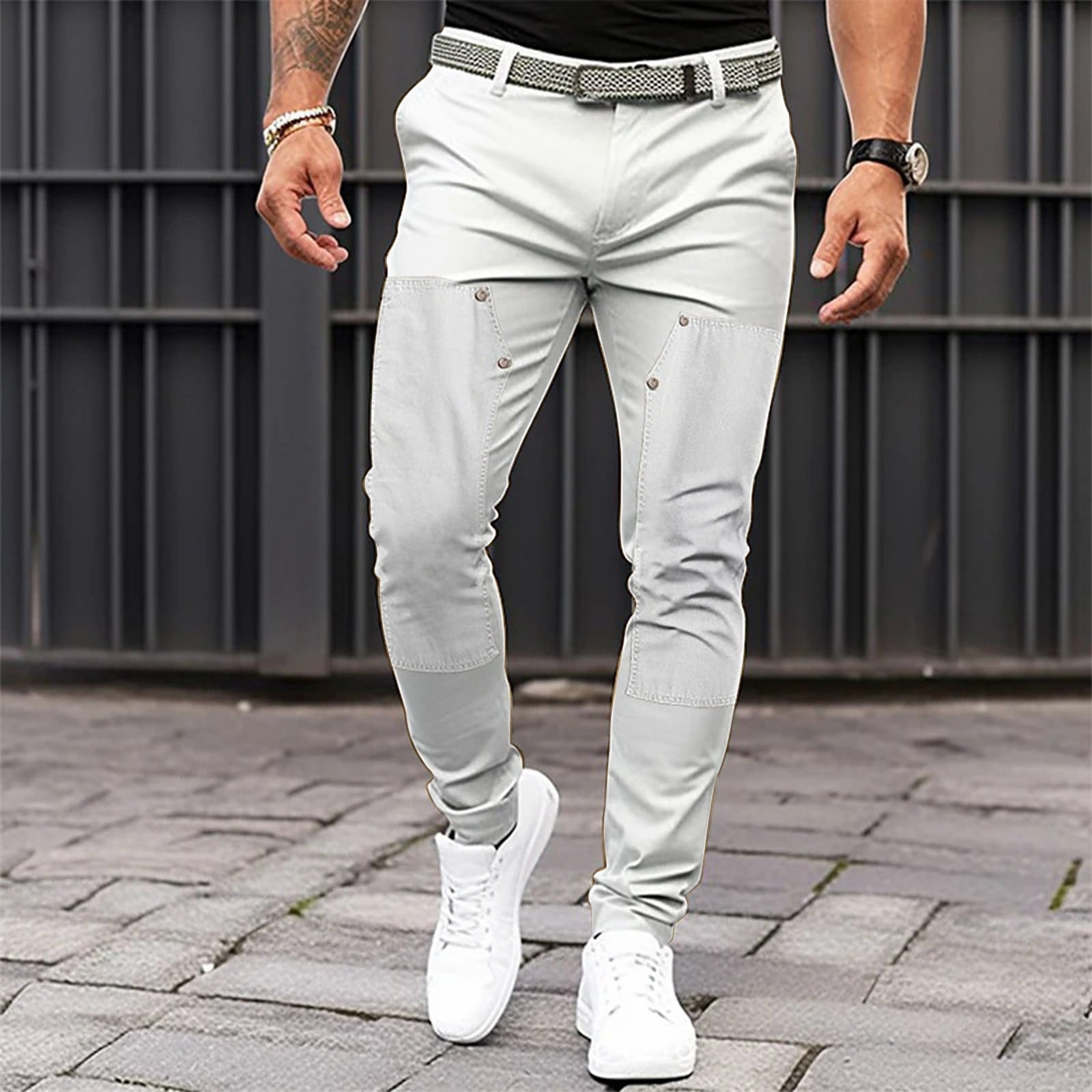 Herrnalise Mens Fashion Slim Fit Dress Pants Casual Business Skinny Stretch  Pants Golf Pants Valentine's Day For Him For S-3XL - Walmart.com