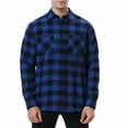 thumbnail image 1 of Herrnalise Mens Flannel Shirts Long Sleeve Lapel Collar Plaid Shirt for Men Casual Button Down Brushed Shirt Valentine's Day For Him, 1 of 1