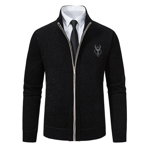 Herrnalise Mens Fuzzy Sherpa Jacket Hoodie New Fashion Casual And Winter Long Zipper Sweater Sleeve Thin Velvet Sweater Coat Men Long Sleeve Hoodless Casual Outwear & Jackets Fall Outwear with Pocket