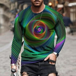 Herrnalise Mens Hipster Hip Hop All Over Graphic Longline T