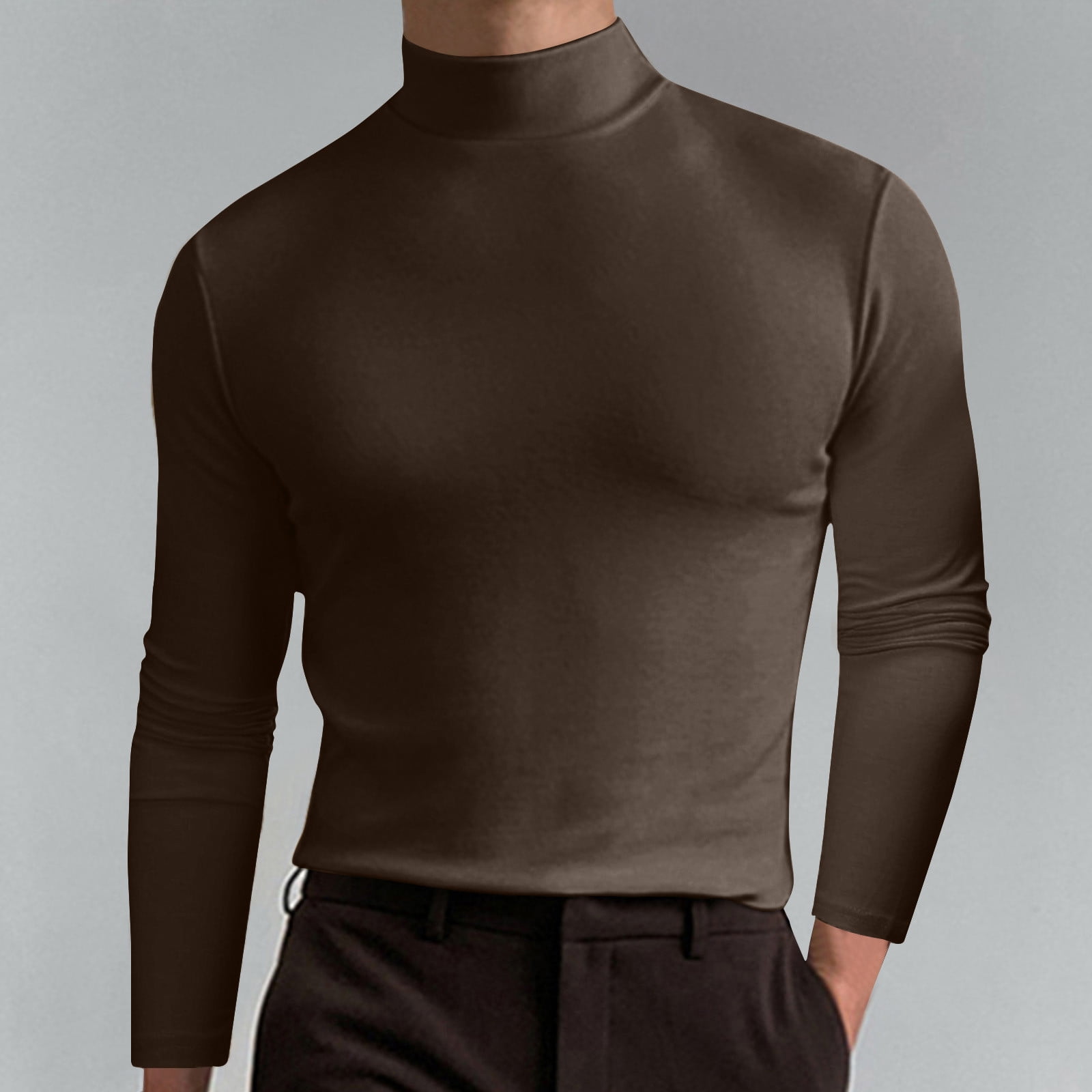 Men's Mock Neck Long Sleeve T-Shirt main image 1