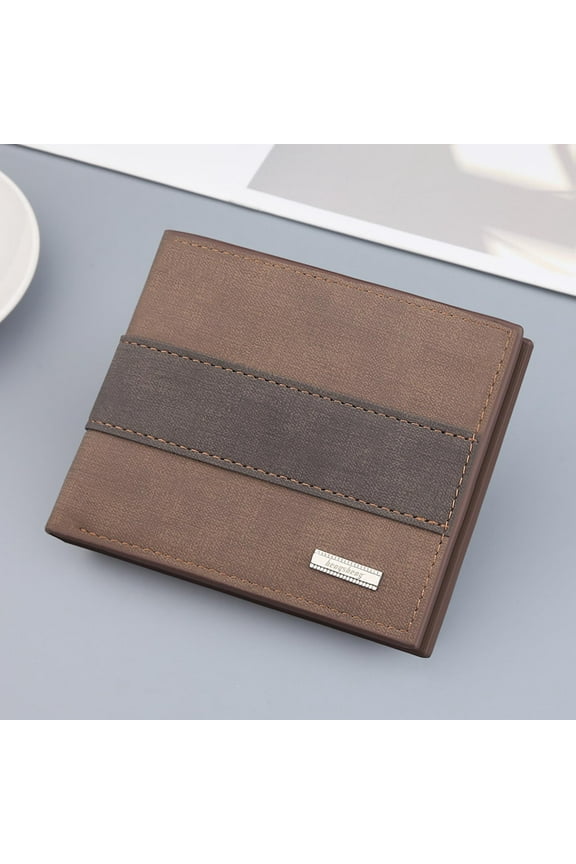 Mens Wallet Fathers DayMen's Wallet Short Vertical Ultra-Thin Wallet Bank Card Card Package Small Purse