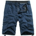 thumbnail image 1 of Herrnalise Mens Work Shorts 9" Work Pants for Mens Portable Phone Charge Shorts Multi Pokets Cargo Shorts Comfy Cotton blend Shorts Blue, 1 of 2