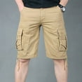 thumbnail image 1 of Herrnalise Mens Work Shorts 9" Work Pants for Mens Portable Phone Charge Shorts Multi Pokets Cargo Shorts Comfy Cotton blend Shorts Khaki, 1 of 6