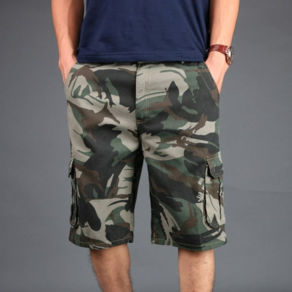 Herrnalise Mens Work Shorts 9" Work Pants for Mens Portable Phone Charge Shorts Multi Pokets Cargo Shorts Comfy Cotton blend Shorts Olive Green