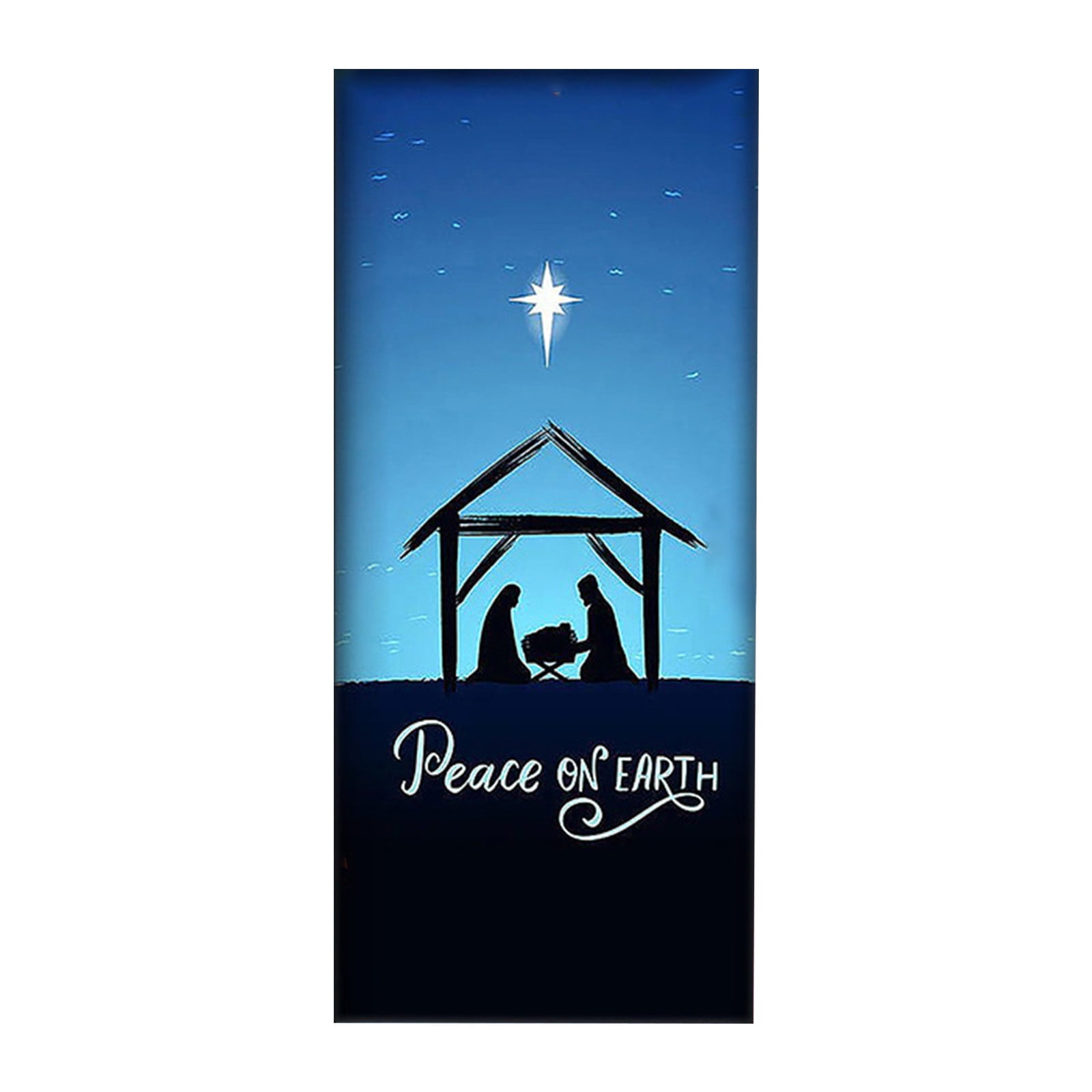 Herrnalise Merry Christmas Door Cover 36 x 79 Inch Christmas Backdrops
