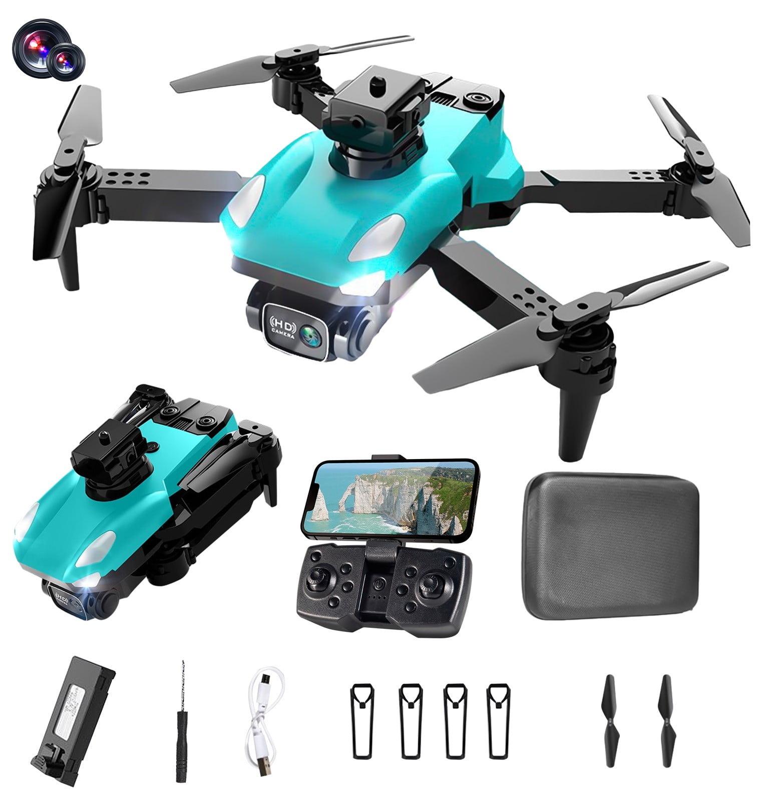 Herrnalise Mini Drone with Camera for Kids,Remote Control