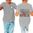 thumbnail image 1 of Realhomelove On My Mom's Last Nerve Shirts Kids Two-sided Funny Graphic T-Shirt Mother's Day Tee Groovy Retro Boys Girls Shirts Summer Short Sleeve Shirts Tops 1-11T, 1 of 9
