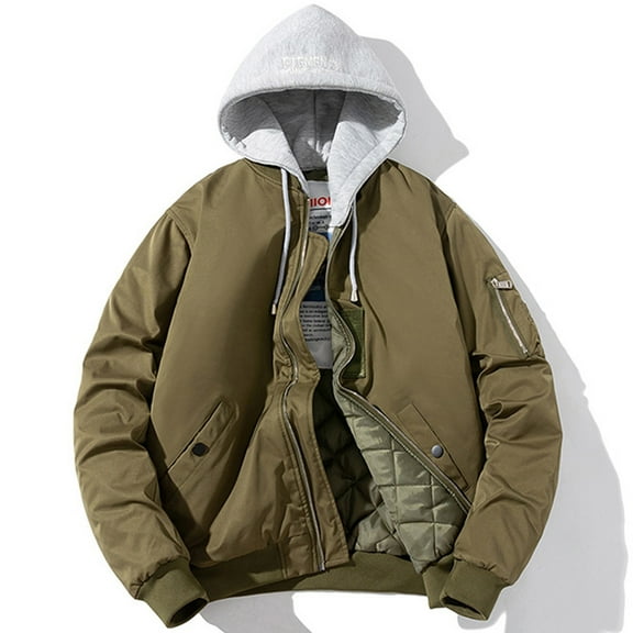 Herrnalise New Fashion Blazer Blazer Jumper Hooded Cotton Jacket, Jacket, Man Long Sleeve Hoodless Casual Outwear & Jackets Khaki