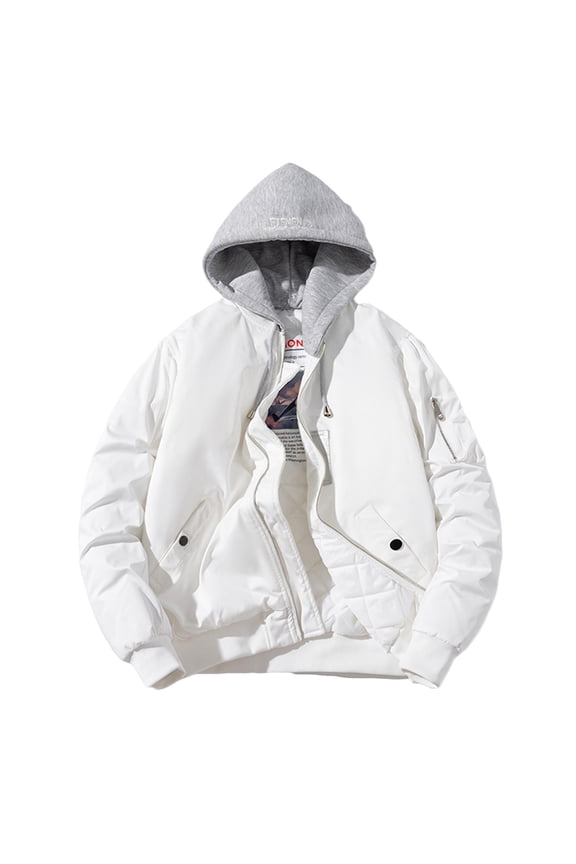 New Fashion Blazer Blazer Jumper Hooded Cotton Jacket, Jacket, Man Long Sleeve Hoodless Casual Outwear & Jackets White