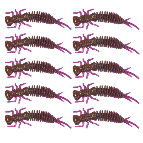 Herrnalise 10PCs Dragonfly Larva Soft Silicone Fishing Lures for Bass, Trout, Soft Plastic Fishing Lure Sinking Deepwater Fishing Accessories for Saltwater Freshwater