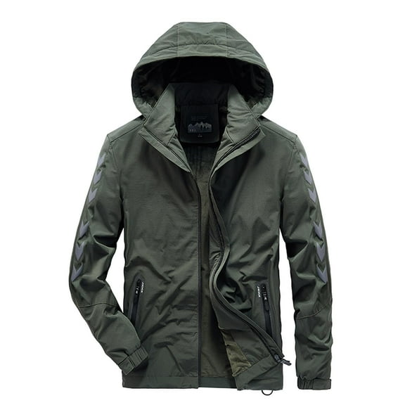 Herrnalise New Men's Stand Collar Casual Stretch Jacket Outdoor Windproof Wear-resistant Upper Jacket Vest Olive Green