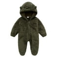 thumbnail image 1 of Herrnalise Newborn Baby Fleece Footie Snowsuit Winter Bunting Onesie Cartoon Warm Hooded Romper Jumpsuit Outfits For Girls Boys, 1 of 6