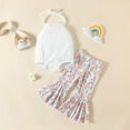 thumbnail image 1 of Herrnalise Newborn Baby Girl Summer ClothesRibbedRomper+Easter Bunny/Egg/Carrot Flared Pants Infant Outifts 0-24 Months, 1 of 9