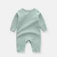 thumbnail image 1 of Herrnalise Newborn Infant Baby Boy Girl Clothes Solid Color Long Sleeve Romper Jumpsuit Playsuit One Piece Bodysuit Fall Outfit（3-36M), 1 of 6