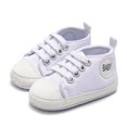 thumbnail image 1 of QISIWOLE Newborn Infant Baby Boys Girls Solid Canvas Anti-slip Soft Shoes Sneaker Discount, 1 of 4