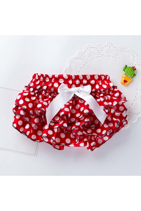 Newborn Toddler Baby Bag Fart Pants Solid Color Casual Briefs Big Butt Shorts Bread Pants Bow Pleated Shorts for Toddler 0-2