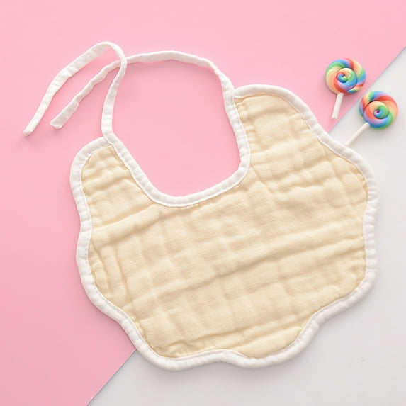 Herrnalise Newborn Toddler Baby Fashion Cute Solid Color Cotton Gauze Frenulum Bib Saliva Towel