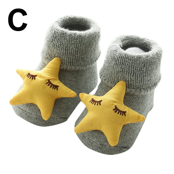 Herrnalise Newborn Toddler Baby Girls Boys 3D Cute Cartoon Anti-Slip Socks Slippers