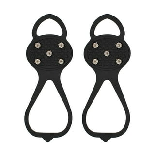 Ice Grippers Cleats for Shoes and Boots - 2 Pack Anti Slip Shoe Grip  Crampons Spikes for Snow and Ice Make Winter Walking Safer and Provide  Stability