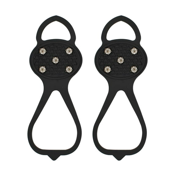 Herrnalise Non Slip Gripper Spike, Ice Grippers Traction Cleats Snow Shoe Spikes Grips Crampons with 10 Steel Studs Cleats